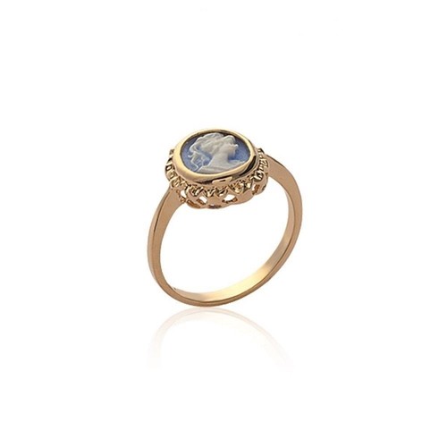 Bague camée fond - camée, bleu