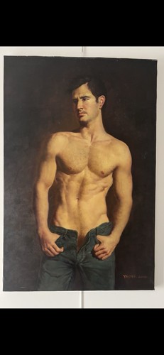 Tableau huile sur toile homme