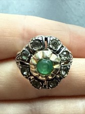 Ancienne Bague En Argent Massif 925 Jonc Alliance Anneaux Créateur marguerite 