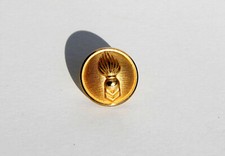 BOUTON UNIFORME ANCIEN MILITAIRE - POLICE NATIONALE C.R.S - FLAMME TORCHE - 21mm