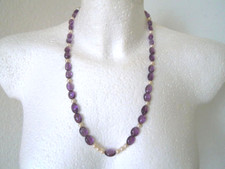 Collier Perles Améthystes