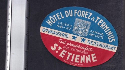 Ancienne étiquette bagage - ,