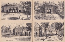 Lot de 4 cartes postales