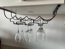 Porte-Bouteilles de vin et verres pour 6 verres et 4 Bouteilles 43 x 15.5 x 23