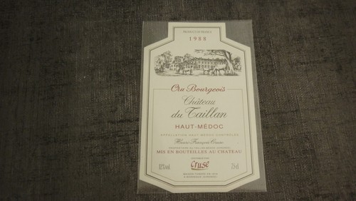Etiquette vin haut medoc - etiquette, de