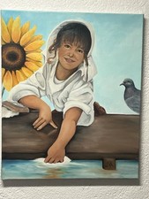 peinture Huile Jeune Enfant