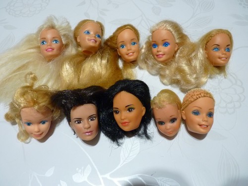 Lot 10 têtes - 10, barbie