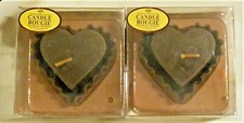 Candle Set Heart Shape Look Like Chocolate Candy Novelty Gift Keepsake Lot Of 2 