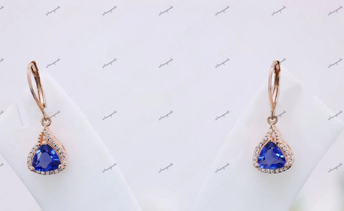 Saphir naturel bleu trillion - naturel,