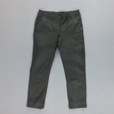 Pantalon Effet Cuir Slim IKKS Femme L Noir Polyester Zip