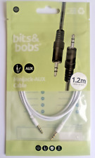 bits&bobs - Câble (Cordon) Audio Stéréo Mini-Jack 3.5mm Mâle/Mâle - Blanc - 1,2m