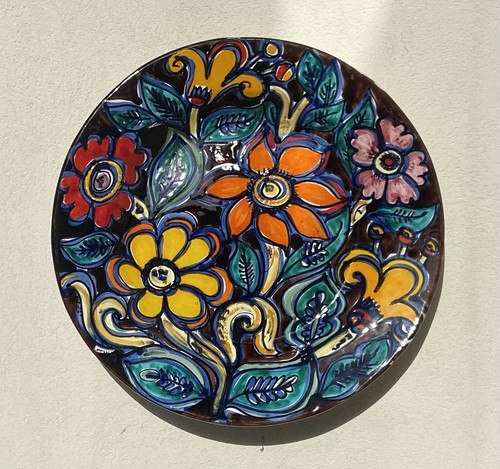 Grand plat céramique - , cm