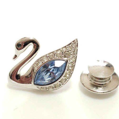 Broche argent cristal logo