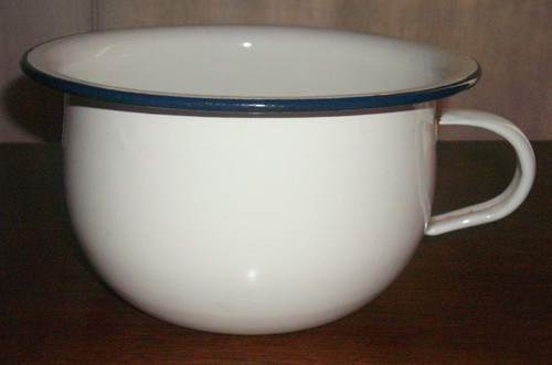 Pot chambre émaillé blanc - chambre,
