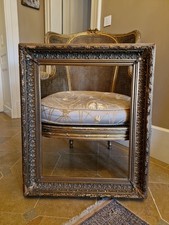 Grand cadre ancien En Bois Et Stuc Doré Époque XIX Ème S 