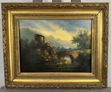 Huile sur toile : École