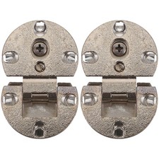  2 pièces en alliage de zinc bord rond plateau charnière de table pliant flips