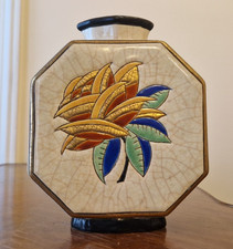 Vase gourde octogonal aux