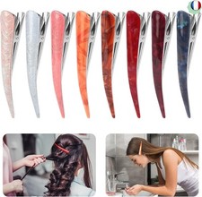 Pince à Cheveux Crocodile 8 Pcs Pinces à Cheveux en Alligator Acrylique Pinces à