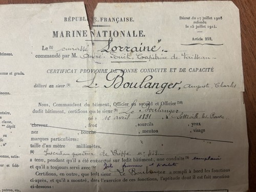 Certificat bonne marine - certificat, de