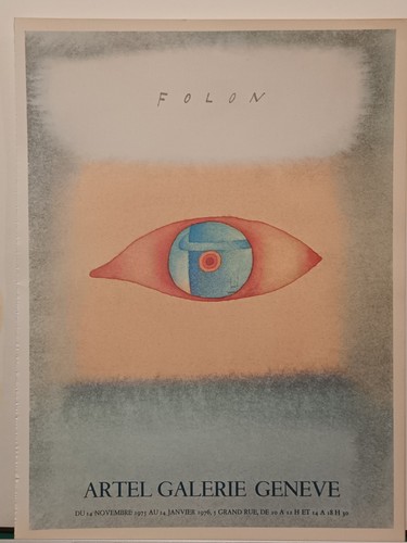 Reproduction affiche folon - reproduction, de
