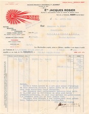 1939 ROTINS BOWENS JONCS CURACOS ETS JACQUES ROSIER A AGEN - M. MILOU A TRIE