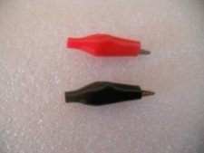 Lot 2 Mini Pince Crocodile Isolées Croco Rouge/Noir 36 mm