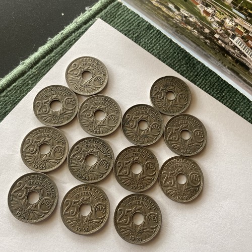 Lot pieces 25 centimes - de,