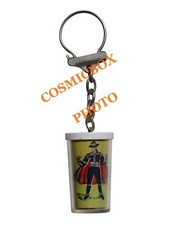 ancien porte-clés pub verre à Moutarde GREY POUPON mascott ZORRO Disney keychain
