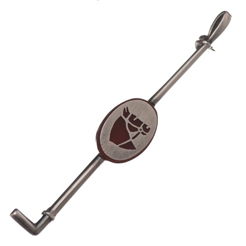 Broche cravache argent - cravache, en