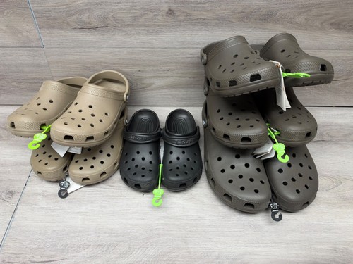 New different browns crocs - new,