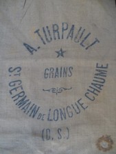 sac toile de jute A. Turpault grain St Germain de Longue Chaume /voir descriptif