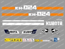 Kubota KH024 Mini Digger Décalque Autocollant Set avec Sécurité Alarme Enseignes