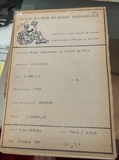 Harpsichord Plan -plan De Clavecin. Paris Échelle 1/1. Époque 1703. M Robin