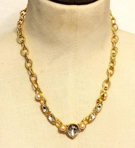 Collier vintage signé - vintage, monet