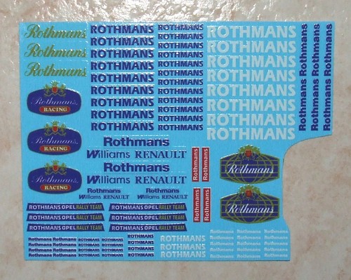 Decals rothmans generique - rothmans,