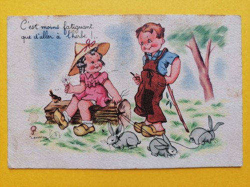 Cpa humour illustration dessin - illustration,