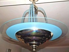 Superbe lustre art deco chrome