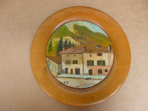 Ancienne assiette peinture sur