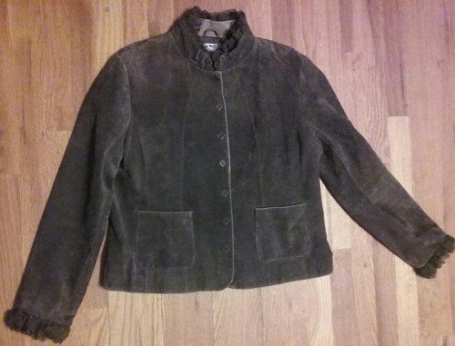Acorn women suede jacket sz - women's,