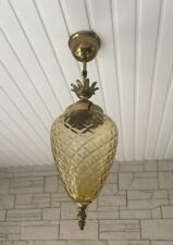 Lustre ananas en verre ambré