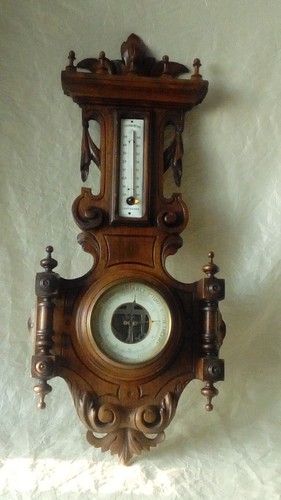 Ancien barometre bois - ancien,