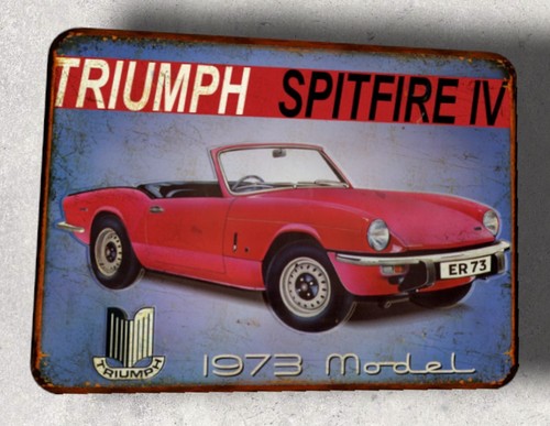 Plaque métal vintage triumph - métal,