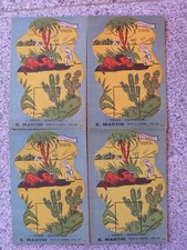 4 CARTONS PUBLICITAIRES PORTE-CALENDRIER MYOPIE LE CHASSEUR DE PAPILLONS