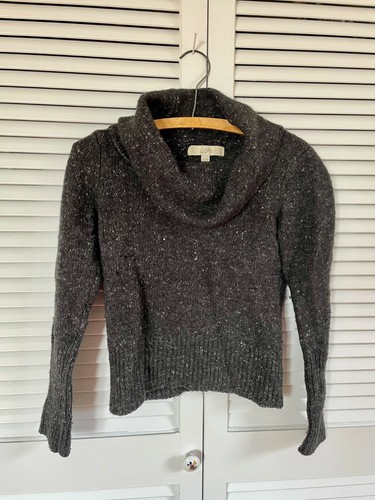 Charcoal cowl neck sweater - cowl, by