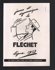 Publicité 1950 1953 Chapeau