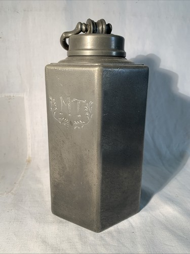 Ancienne bouteille étain - ancienne,