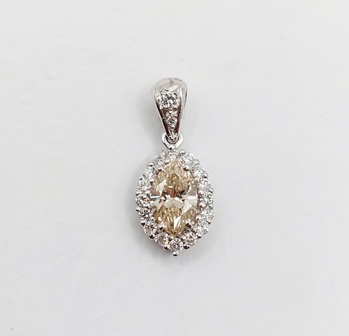 Pendentif vintage blanc 18k - or,