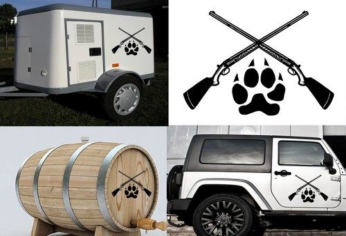 Fusils chasse autocollant - de,