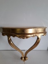TABLE CONSOLE EN RÉSINE DORÉE